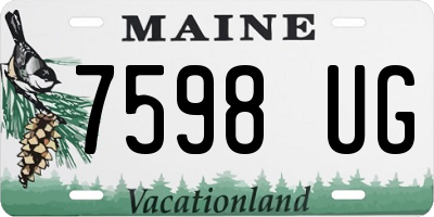 ME license plate 7598UG