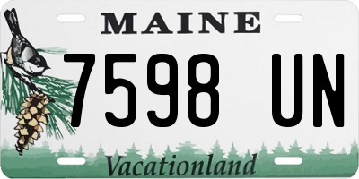 ME license plate 7598UN