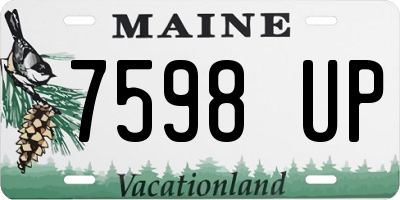 ME license plate 7598UP