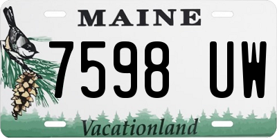 ME license plate 7598UW