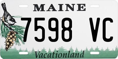 ME license plate 7598VC