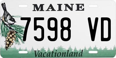 ME license plate 7598VD