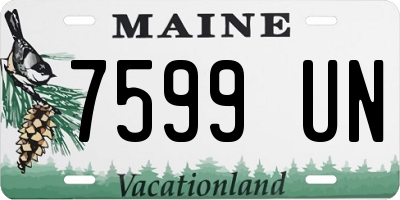 ME license plate 7599UN