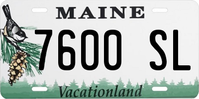 ME license plate 7600SL