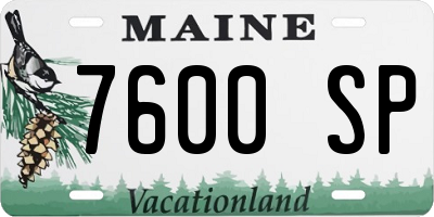 ME license plate 7600SP