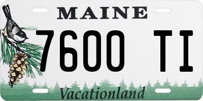 ME license plate 7600TI