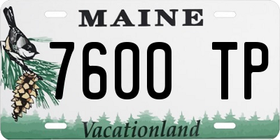 ME license plate 7600TP