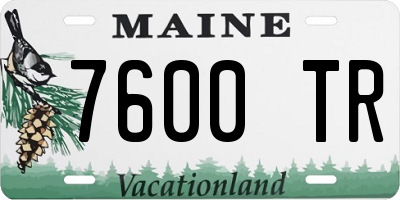 ME license plate 7600TR