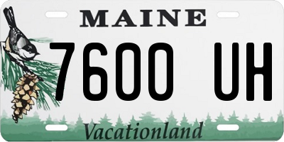 ME license plate 7600UH