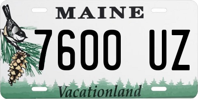 ME license plate 7600UZ