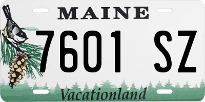 ME license plate 7601SZ