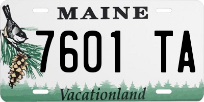 ME license plate 7601TA