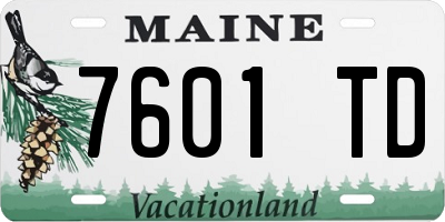 ME license plate 7601TD