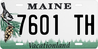 ME license plate 7601TH