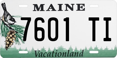 ME license plate 7601TI