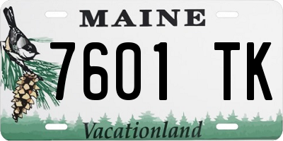 ME license plate 7601TK