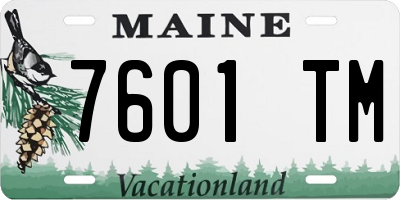 ME license plate 7601TM