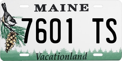 ME license plate 7601TS