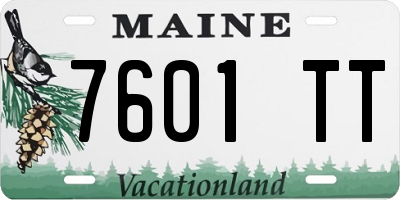 ME license plate 7601TT