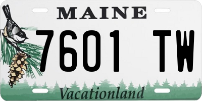 ME license plate 7601TW