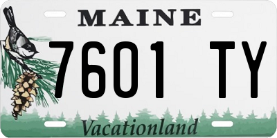 ME license plate 7601TY