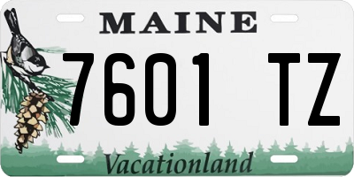 ME license plate 7601TZ