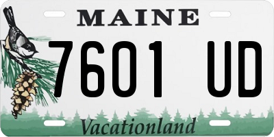 ME license plate 7601UD