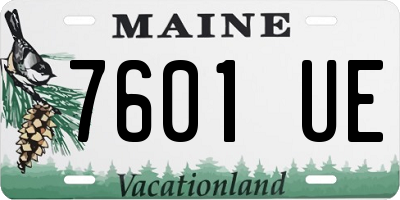 ME license plate 7601UE