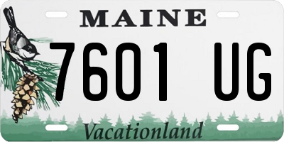 ME license plate 7601UG