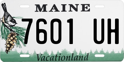 ME license plate 7601UH