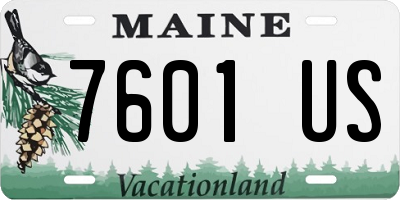 ME license plate 7601US