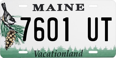 ME license plate 7601UT