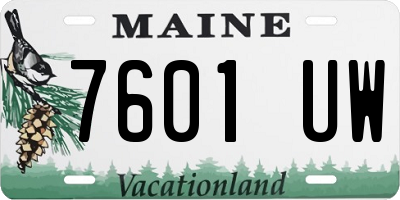 ME license plate 7601UW