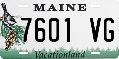 ME license plate 7601VG