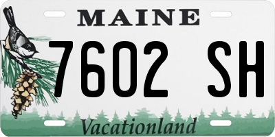 ME license plate 7602SH