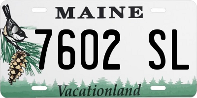 ME license plate 7602SL