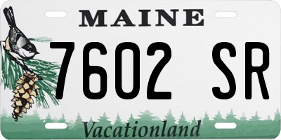 ME license plate 7602SR