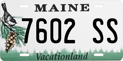 ME license plate 7602SS