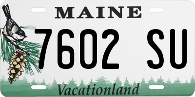 ME license plate 7602SU