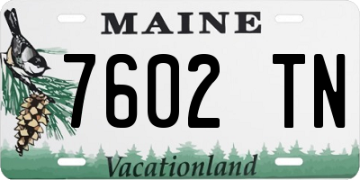 ME license plate 7602TN