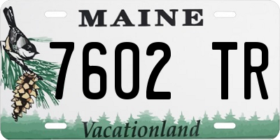 ME license plate 7602TR