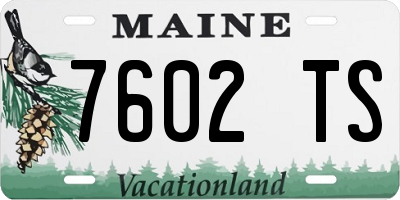 ME license plate 7602TS