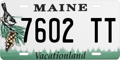 ME license plate 7602TT