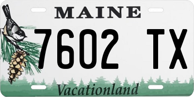 ME license plate 7602TX