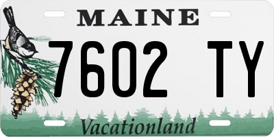 ME license plate 7602TY