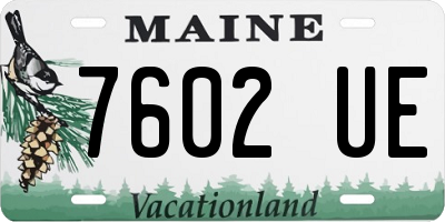 ME license plate 7602UE