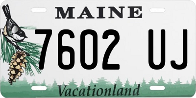 ME license plate 7602UJ