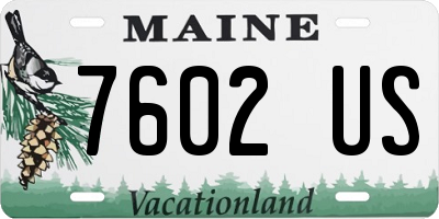 ME license plate 7602US