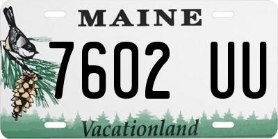ME license plate 7602UU