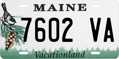 ME license plate 7602VA